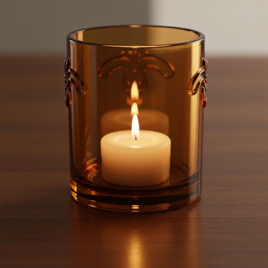 Glass Candle Holder